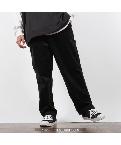 セール ペインターパンツ メンズ ワイドパンツ レディース パンツ コーデュロイ ワイドペインターパンツ コーデュロイパンツ イージーパンツ ボトムス 綿100 大き ワンフォークロージング 1111clothing D Fashion