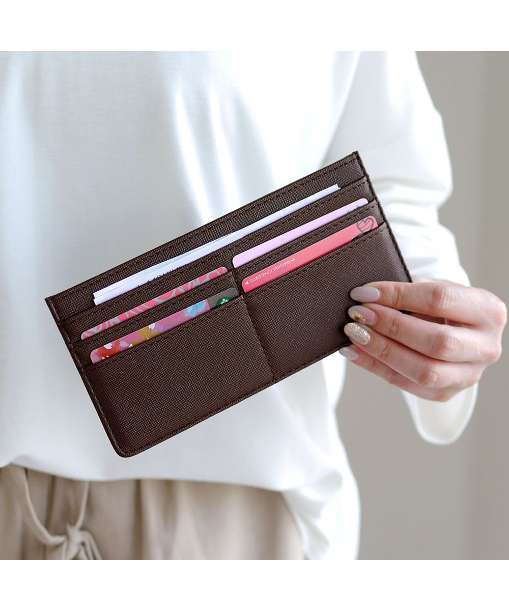 極薄 カードケース ブラウン レザー お財布 軽量 薄型 ビジネス 財布