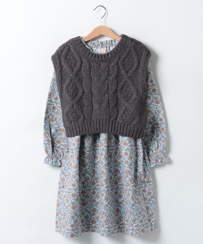 セール】【リンク】レースニット花柄ワンピセット(504448272 セール】【リンク】レースニット花柄ワンピセット(504448272