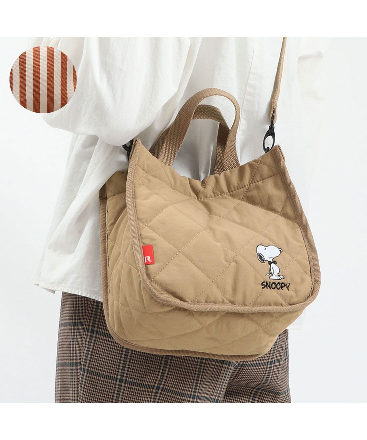 PEANUTS ROOTOTE✨ SNOOPY トールクリプテッド肩掛けトート PEANUTS ROOTOTE✨ SNOOPY トールクリプテッド肩掛けトート