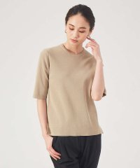 qualite/ウォッシャブルクルーネックニットT/504443053