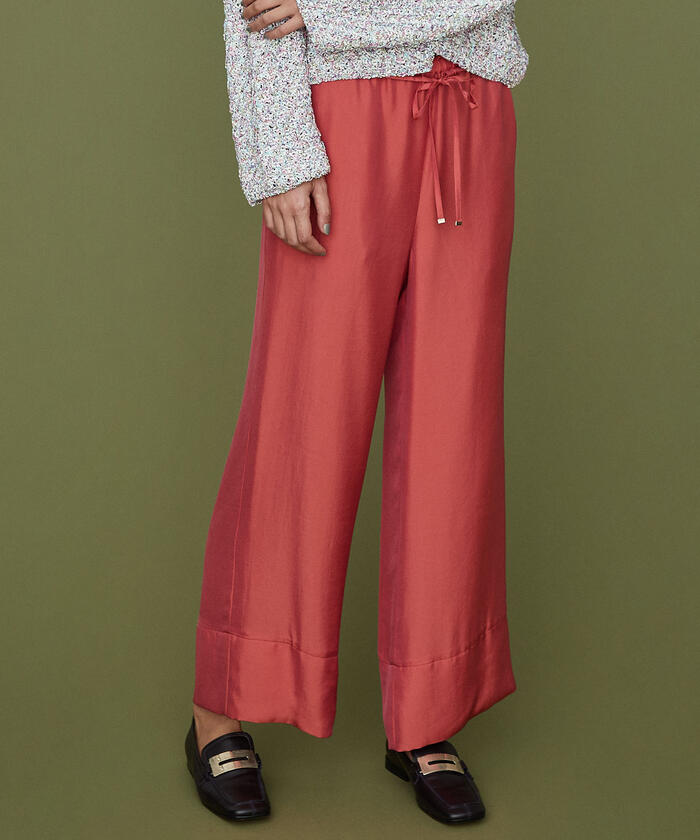 セール 40%OFF】カラーシャンブレー イージーストレートパンツ