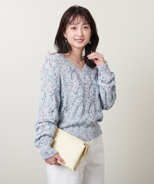 ＜UNITED ARROWS＞ミックス ビッグ ケーブル ニット W†