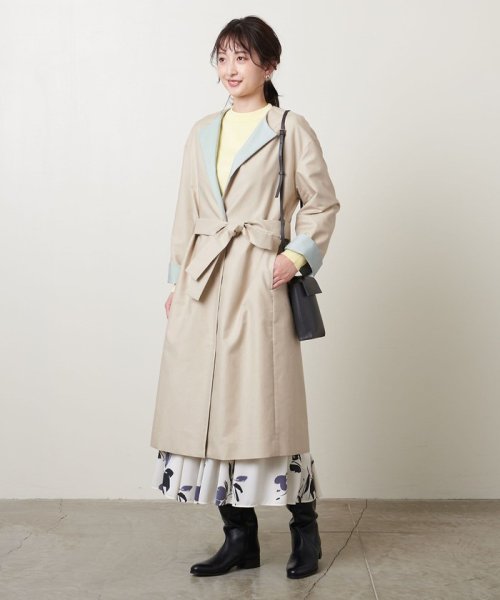 ＜UNITED ARROWS＞C/P バイカラー コート B †