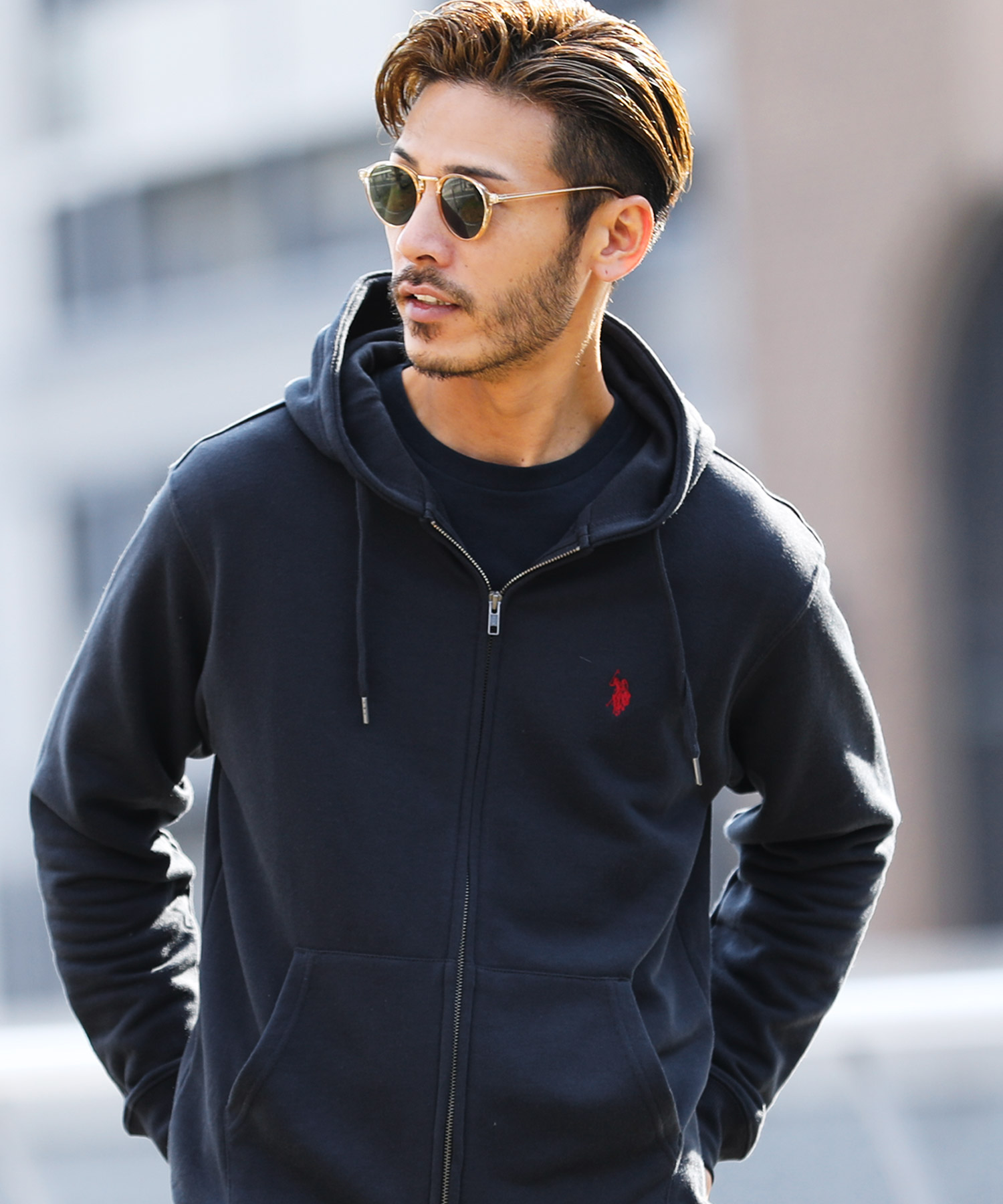 ジギーズショップ JIGGYS SHOP US.POLO ASSN. 別注ZIPパーカー ジギーズショップ JIGGYS SHOP US.POLO ASSN. 別注ZIPパーカー