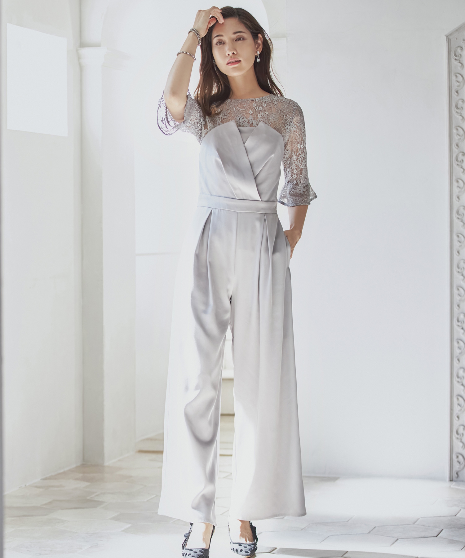 セール28%OFF】ドレスプラス DRESS+ レースブラウス ジャンプ