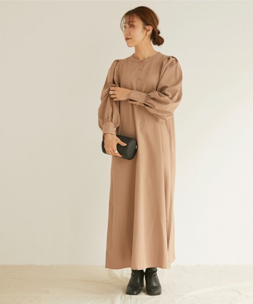 ヘンリーネックワンピース ドゥ アルシーヴ Doux Archives D Fashion ヘンリーネックワンピース ドゥ アルシーヴ Doux Archives D Fashion