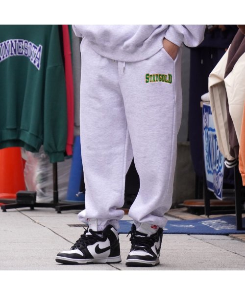 パンツ メンズ スウェットパンツ レディース 裏起毛 綿100 Stay Gold スウェットパンツ ワイドパンツ スウェット ストレートパンツ スエット ボ ワンフォークロージング 1111clothing D Fashion