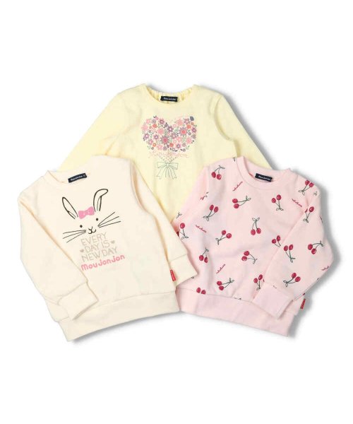 子供服 Moujonjon ムージョンジョン ネット限定日本製女の子トップス３点セット 80cm 130cm M278 ムージョンジョン Moujonjon D Fashion