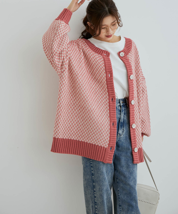 セール】【WEB限定】【高橋愛コラボ】リンクス柄前後2WAYニット セール】【WEB限定】【高橋愛コラボ】リンクス柄前後2WAYニット