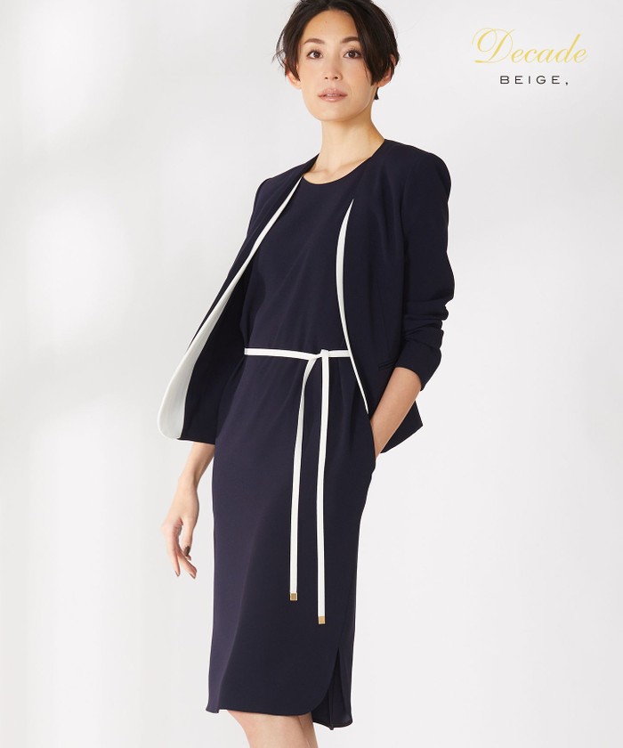 VERY4月号掲載】CINDY / ノーカラーワンピース(504464798 VERY4月号掲載】CINDY / ノーカラーワンピース(504464798