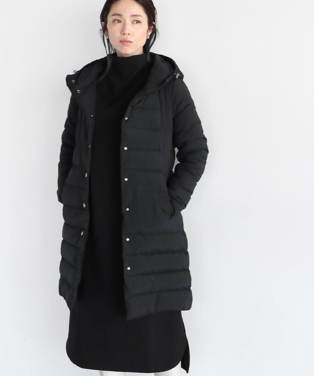 Aga Black フーデッドロングダウンコート equaljustice.wy.gov