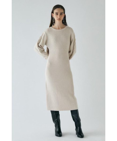 セール Cable Sleeve Knit ドレス マウジー Moussy D Fashion