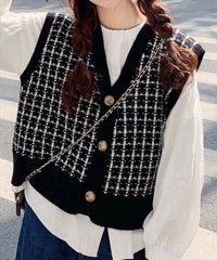 TeddyShop/テディショップ Teddyshop レディース レトロチェックニットベスト/504457087