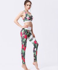 TeddyShop/テディショップ Teddyshop レディース ハイウエストヨガウェアセットアップ ブラ+レギンス 2点セット/504457096
