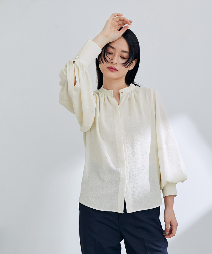 セール 60%OFF】バルーンスリーブシフォンブラウス(504467539