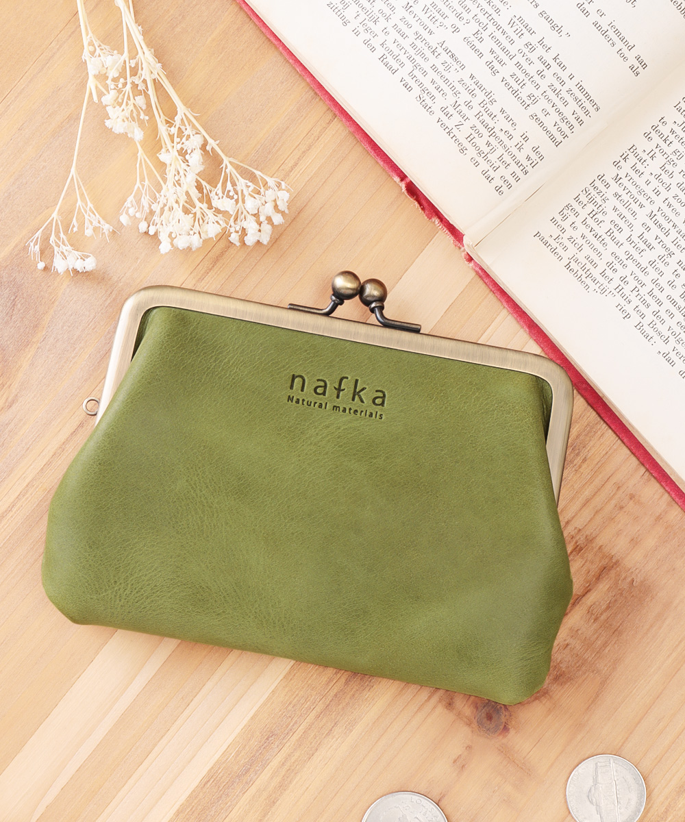 ナフカ nafka がま口 財布 レディース ミニ財布 本革 モストロ