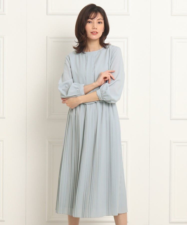 洗える】プリーツスカートワンピース<S~L>(504470202) | デッサン 洗える】プリーツスカートワンピース<S~L>(504470202) | デッサン