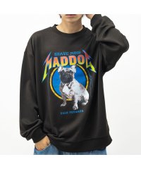 MODISH GAZE/モディッシュガゼ MODISH GAZE 裏毛 クルーネック 長袖 BIG スウェット MAD DOG/504470079