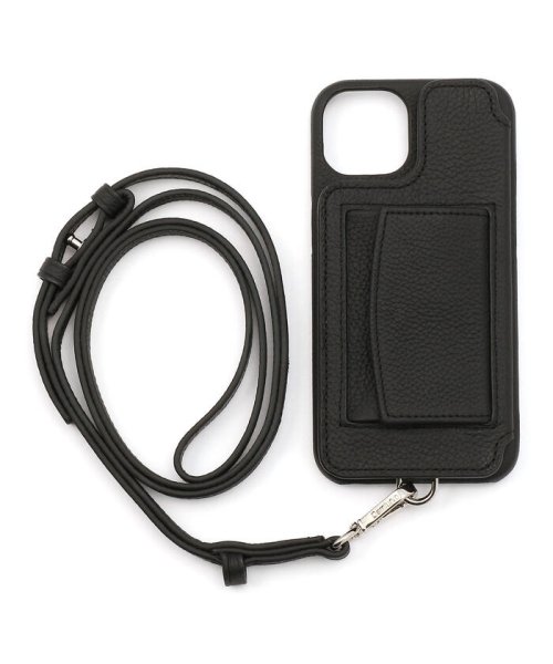 Demiurvo/デミウルーボ /POCHE/iPhone13 ストラップ付き/BLACK