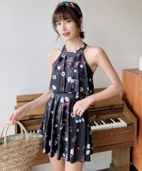 TeddyShop/テディショップ Teddyshop レディース水着 ハイネックバックフリルフレアオールインワンワンピーススイムウェア【返品不可商品】/504456929