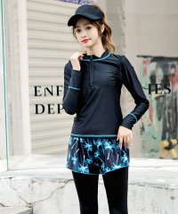TeddyShop/テディショップ Teddyshop 水着 長袖ラッシュガード+レギンス+ショートパンツ付フィットネススイムウェア 5点セット/504456909