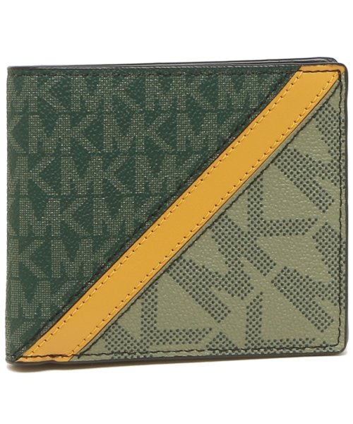 マイケルコース アウトレット 二つ折り財布 クーパー イエローマルチ メンズ レディース Michael Kors 36u1lcof1j Ol A Gn Mrg マイケルコース Michael Michael Kors D Fashion