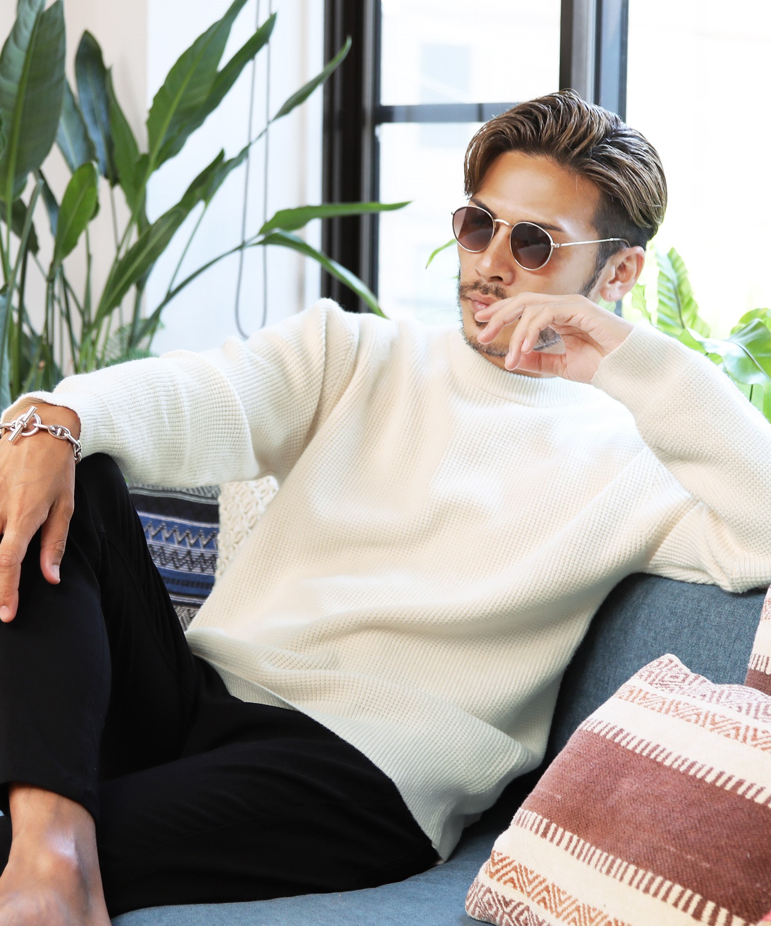 ジギーズショップ JIGGYS SHOP ワッフルクルーニット / ニット ジギーズショップ JIGGYS SHOP ワッフルクルーニット / ニット