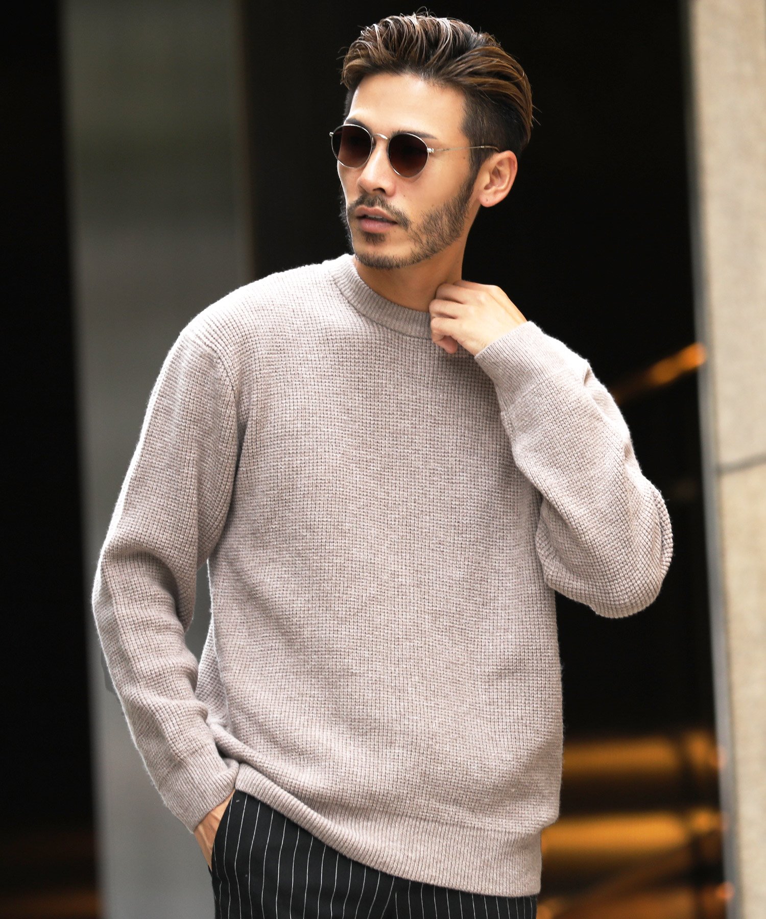 ジギーズショップ JIGGYS SHOP ワッフルクルーニット / ニット ジギーズショップ JIGGYS SHOP ワッフルクルーニット / ニット