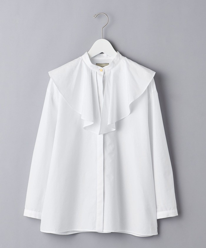 某メーカー UNITED ARROWS＞ラッフルカラー B† シャツブラウス シャツ/ブラウス(長袖/七分)