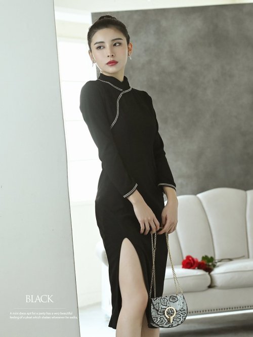 セール10 Off Dayspiece チャイナ風 韓国風 スカートセットアップ 上品 膝丈 リューユ Rew You D Fashion