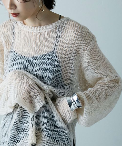 クーポン】モヘアタッチローゲージニット トップス ニット クーポン】モヘアタッチローゲージニット トップス ニット