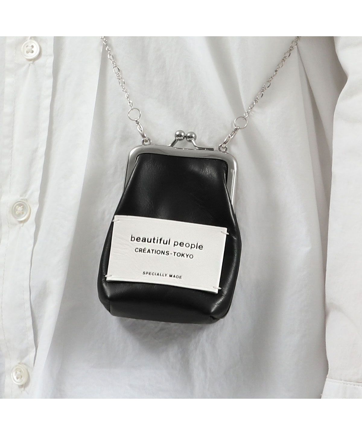 beautiful people mini clasp pouch ブラック beautiful people (ビューティフルピープル) mini clasp pouch