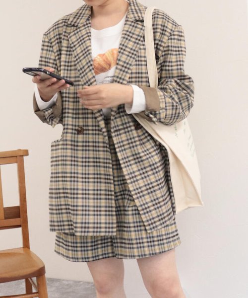 チェックBIGシルエットジャケット