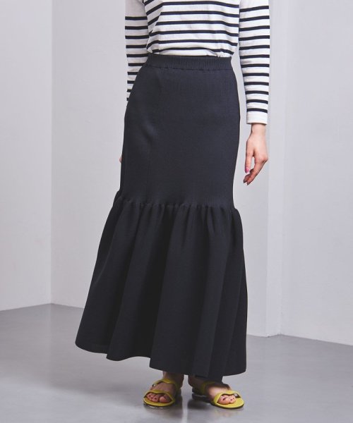 ＜UNITED ARROWS＞P リブニット ティアード スカート W