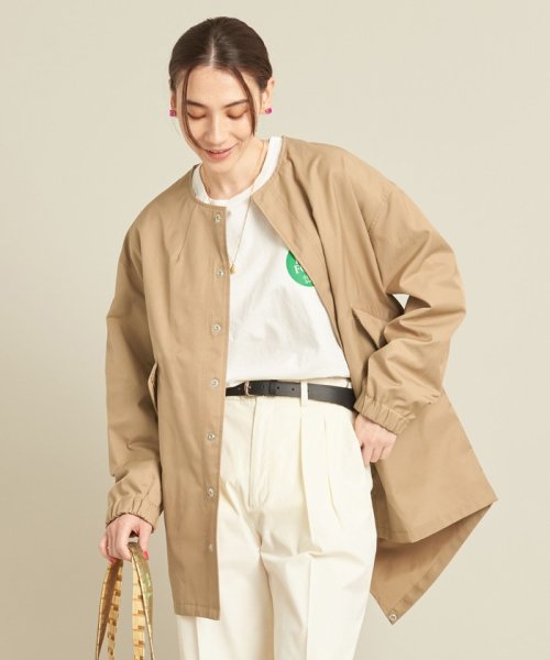 【WEB限定】by ※フィッシュテール ノーカラーコート -撥水加工- ∴