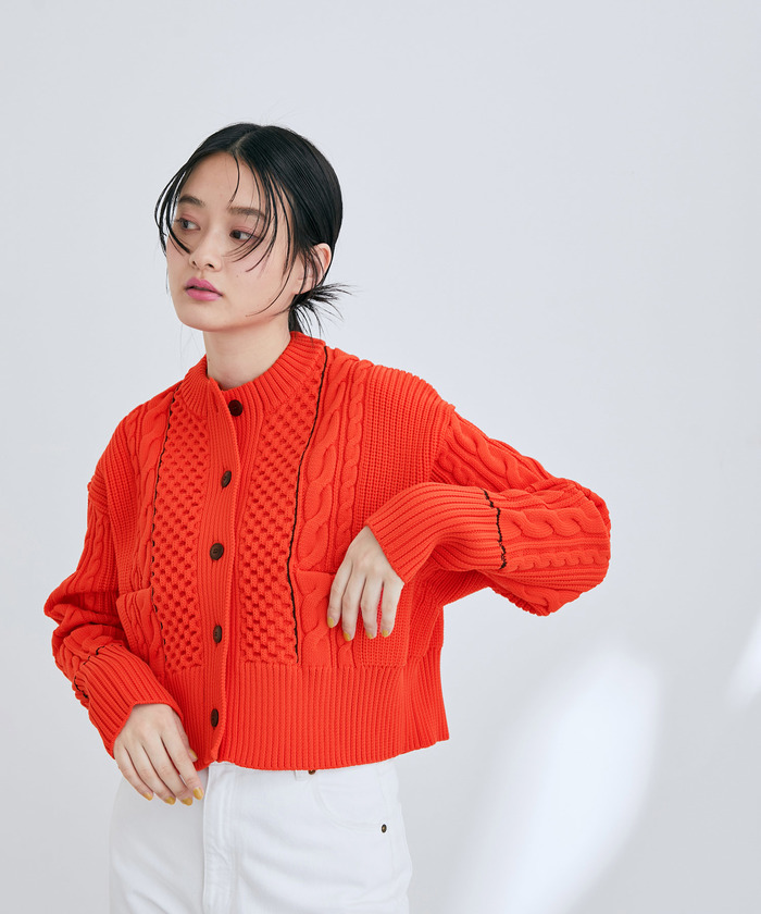 セール 20%OFF】【WEB限定】ケーブルショートカーディガン セール 20%OFF】【WEB限定】ケーブルショートカーディガン