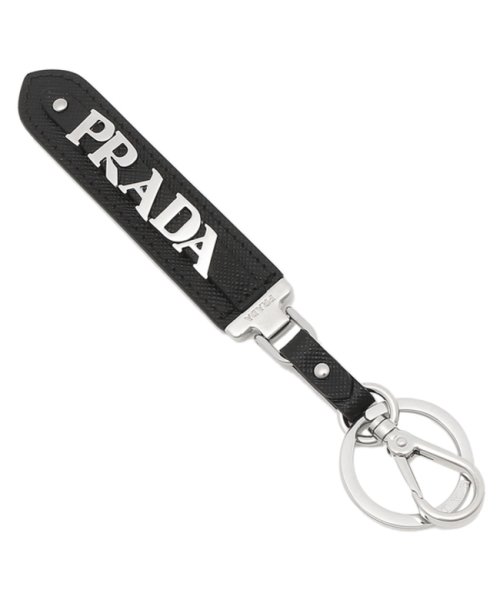 セール Off プラダ キーホルダー キーリング サフィアーノ ブラック メンズ レディース Prada 1pp067 053 F0632 プラダ Prada D Fashion