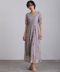 PourVous/バックリボンギャザースリーブワンピース 結婚式 パーティードレス/504455608