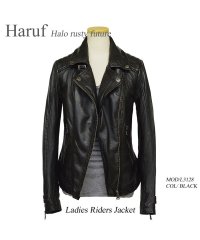 Haruf/ハルフ Haruf ダブルライダースジャケット レザージャケット 革ジャン レディース 本革 シンプル おしゃれ ライダース ダブル レディースアウター 春 秋/504486123