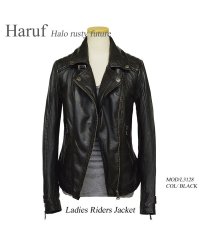 Haruf/ダブルライダースジャケット レザージャケット 革ジャン レディース 本革 シンプル おしゃれ ライダース ダブル レディースアウター 春 秋冬 L3128/504486123