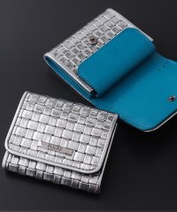 Blu're/ブルーレ BLU'RE BLU'RE ブルーレ 財布 メンズ 二つ折り 本革 イタリアンレザー メタラックスメッシュ コンパクト 二つ折り財布 日本製 BLUー/504486446