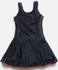 TeddyShop/供 スクール風 水着 キッズ 女の子 ワンピース 無地 スイミング ジュニア 女児 こども 小学生 中学生 高校生 UPF154+/504486034