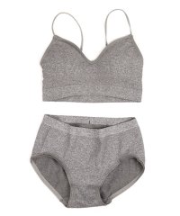 Lace Ladies/レースレディース Lace Ladies ノンワイヤー 細リブブラ＆ショーツ 2点セット【返品不可商品】/504486817