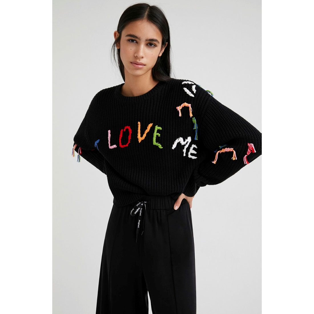 desigual デシグアル　ベロア　ショート丈ワンピース長袖　ブラック　シアー desigual デシグアル ベロア ショート丈ワンピース長袖 ブラック