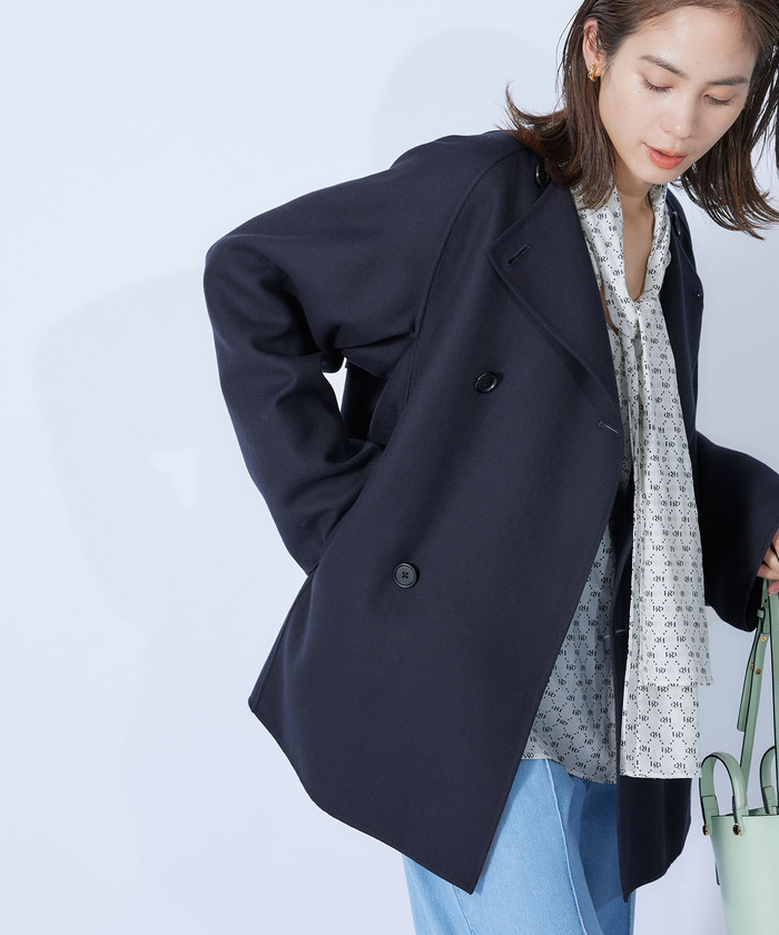 ロペ　ダブルブレストショートコート MADEMOISELLE ROPE'（マドモアゼル ロペ）の「ダブルブレスト