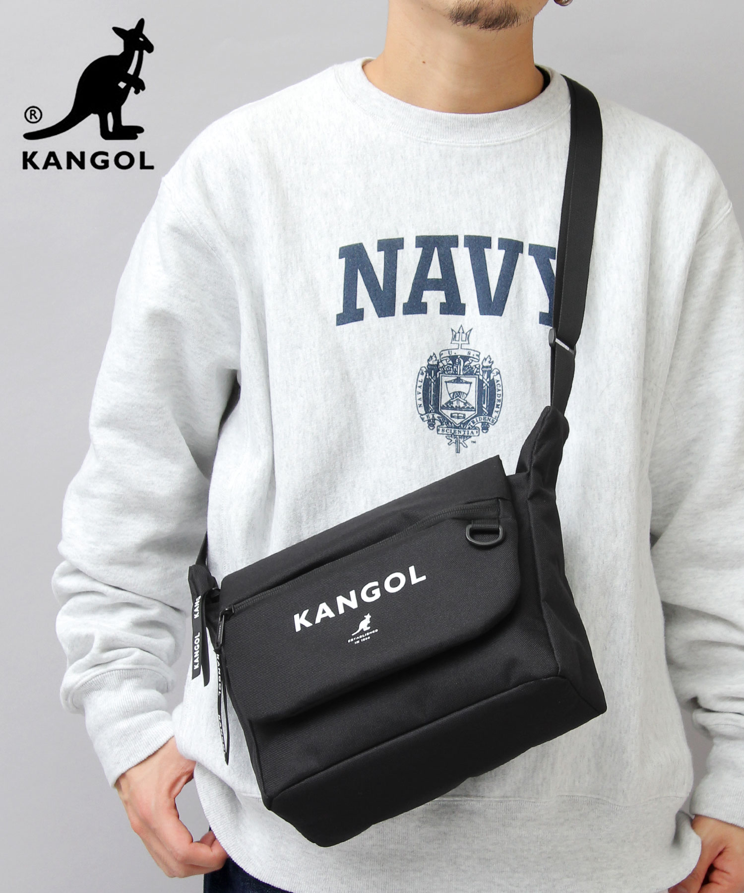 KANGOL カンゴール フラップ ミニショルダーバッグ