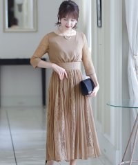 PourVous/プールヴー PourVous シアーカフスワンピースドレス大きいサイズ袖あり&ミモレ丈結婚式フォーマル ワンピース パーティードレス 20代 30代 40代/502907929