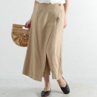 Sawa a la mode/サワアラモード Sawa a la mode パンツ ロング 巻き ネイビー ブラック ブラウン グリーン ベージュ 麻 綿/502272199