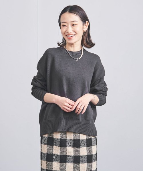 ＜UNITED ARROWS＞C/N サイドスリット ニット W